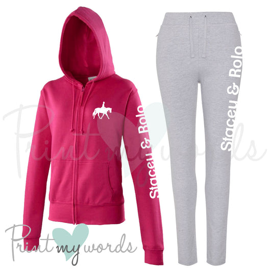 Ladies Personalised Equestrian Tracksuit - Dressage Design
