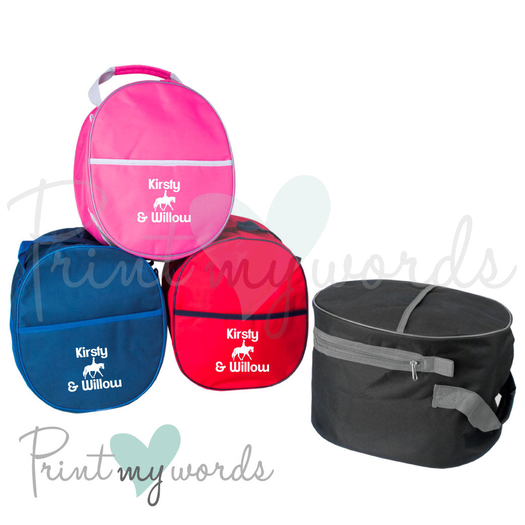 Personalised Equestrian Hat Bag - Dressage Design