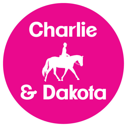 Personalised Dressage Horse Stickers - Pack of 10.