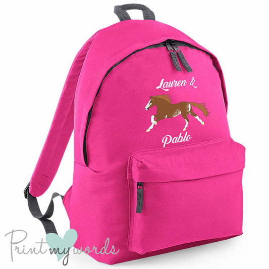 Children's Personalised Elegant Equestrian Rucksack Backpack