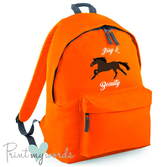 Children's Personalised Elegant Equestrian Rucksack Backpack