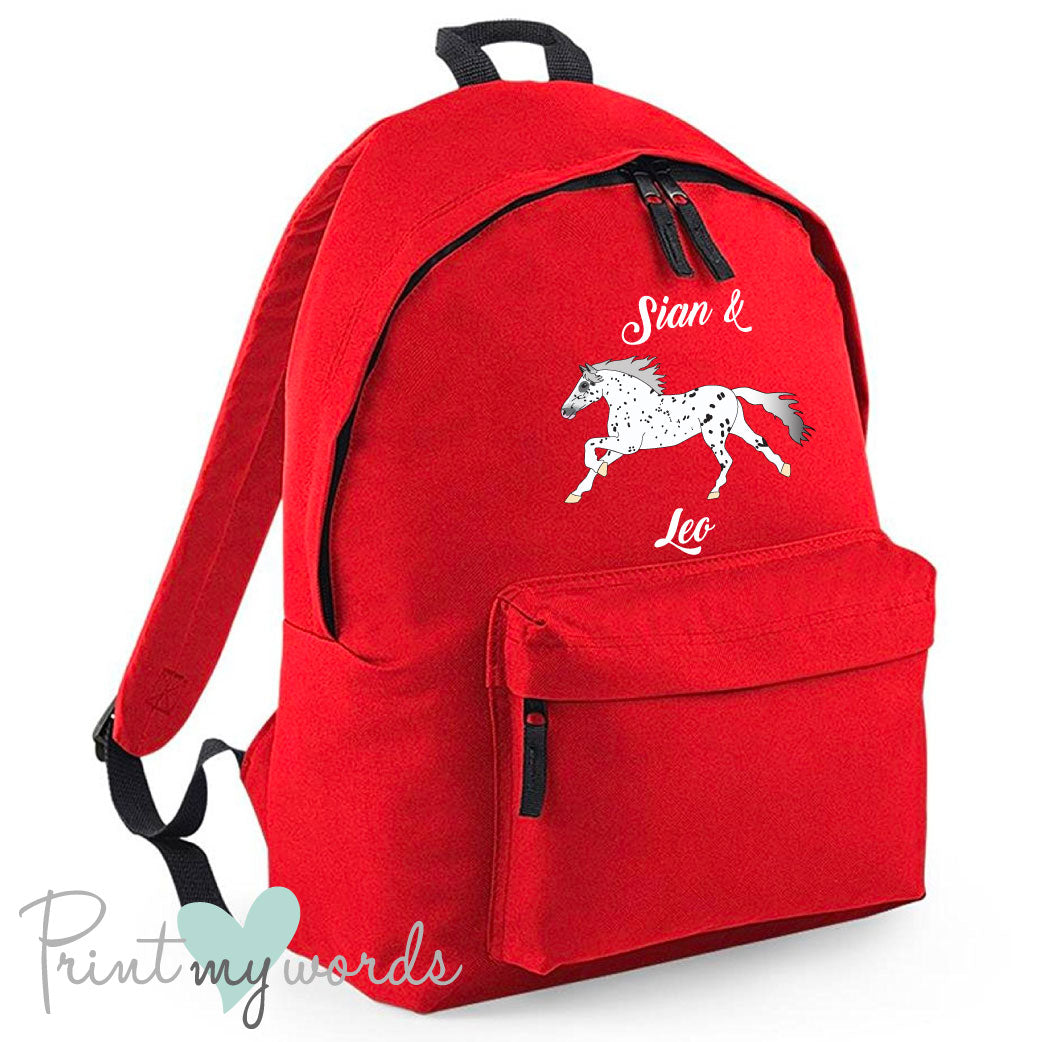 Children's Personalised Elegant Equestrian Rucksack Backpack