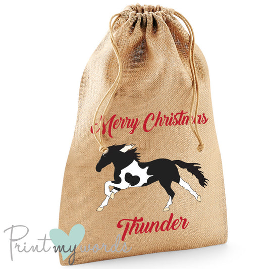 Personalised Elegant Equestrian Customised Horse Pony Christmas Sack