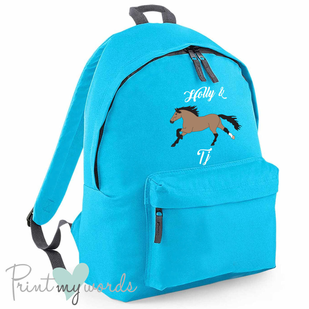Children's Personalised Elegant Equestrian Rucksack Backpack