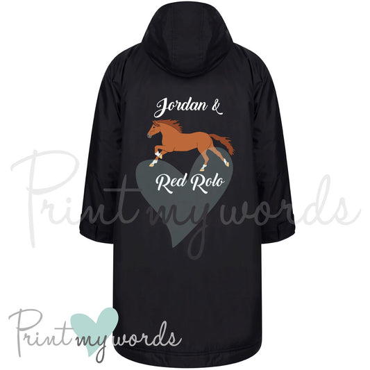 Personalised All-Weather Robe Equestrian Long Coat - Elegant Design