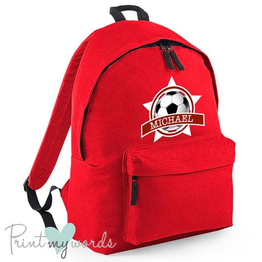 Children's Personalised Football School Rucksack Backpack