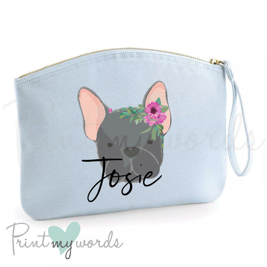 Personalised French Bulldog Make Up Bag