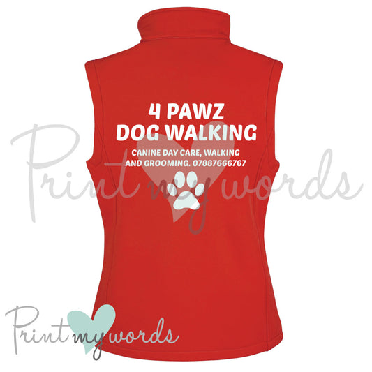 Ladies Personalised Softshell Gilet - Canine Template 1