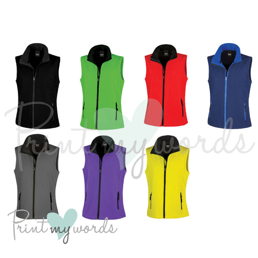 Ladies Personalised Softshell Gilet - Canine Template 1