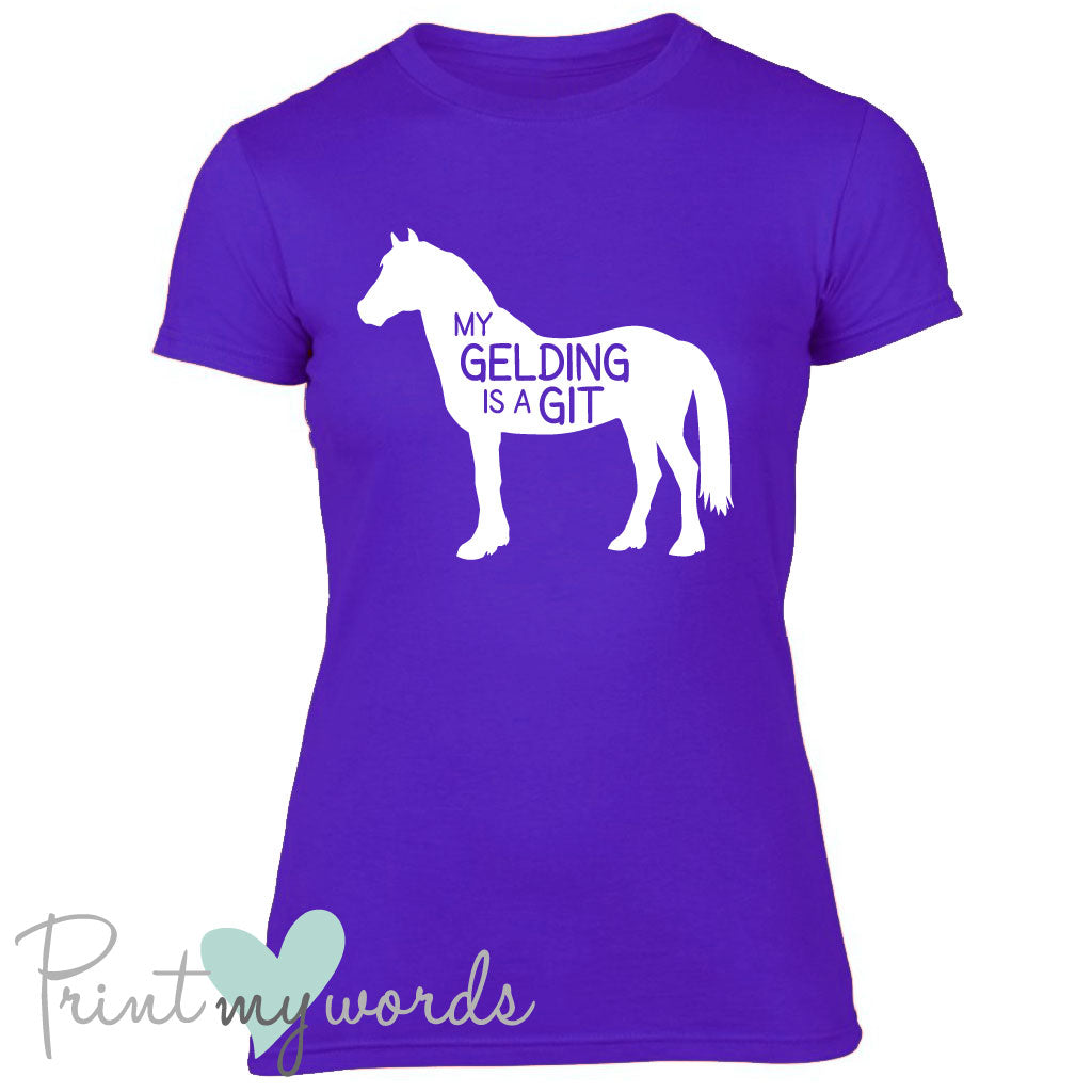 My Gelding Is A Git Funny Equestrian T-Shirt
