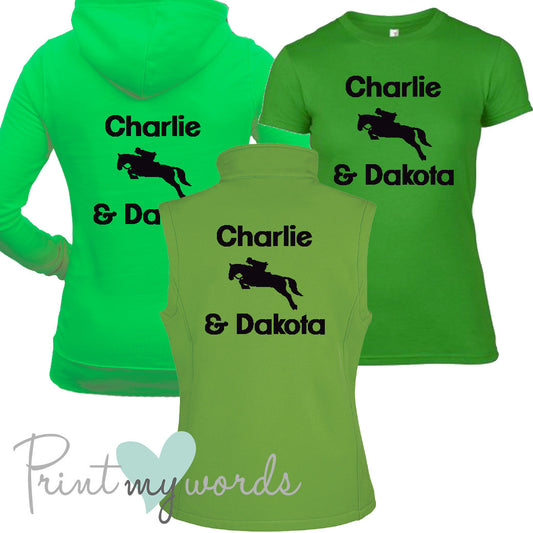 'Erin' Ladies Personalised Matching Equestrian Set - Jumping Design
