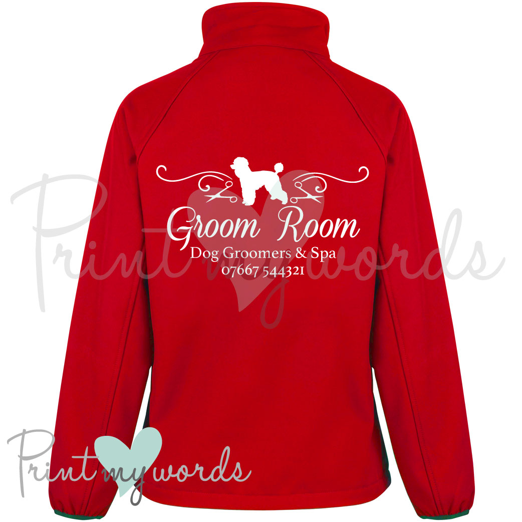 Ladies Personalised Softshell Jacket - Grooming Business