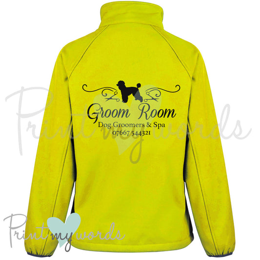 Ladies Personalised Softshell Jacket - Grooming Business