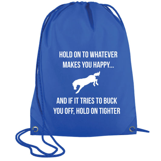 Hold on Tight Equestrian Drawstring bag