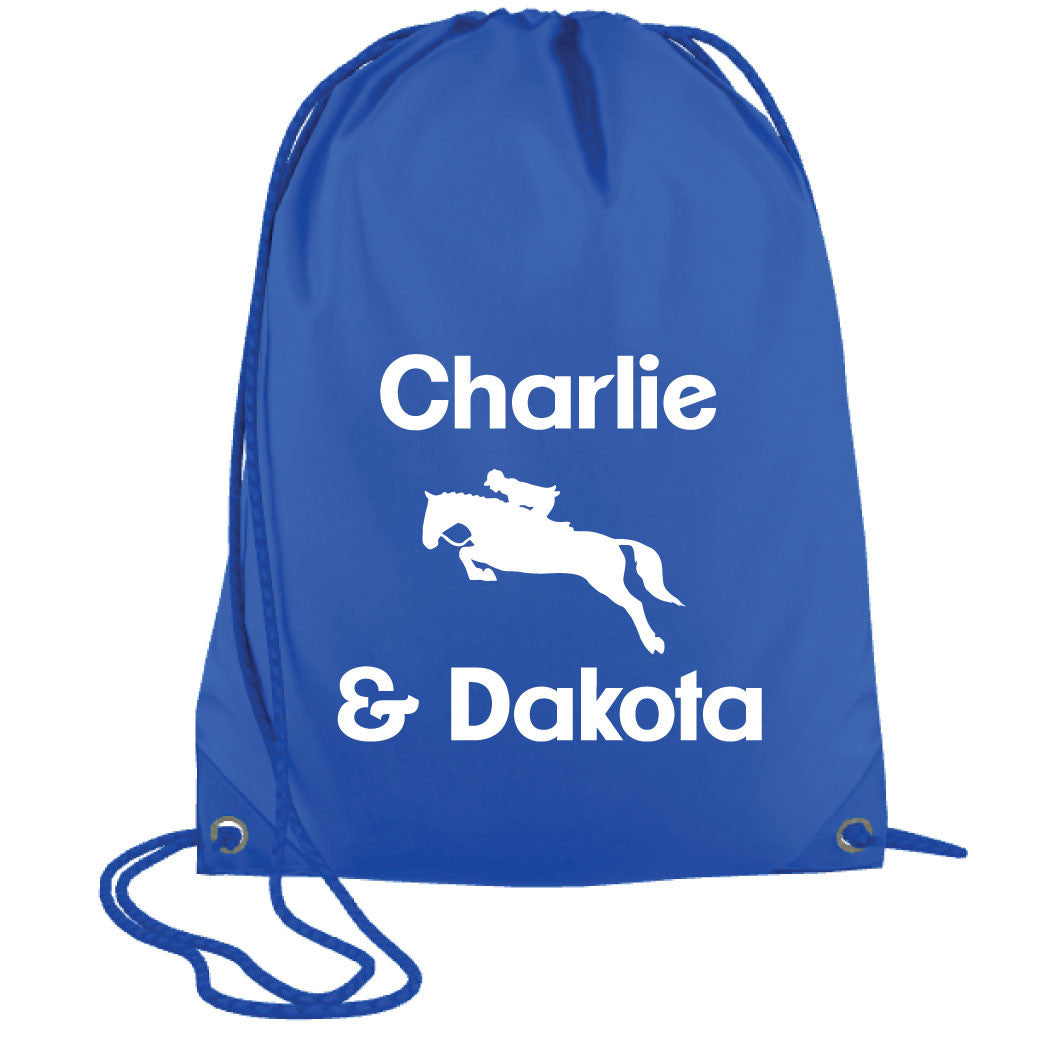 Personalised Jumping Drawstring Bag