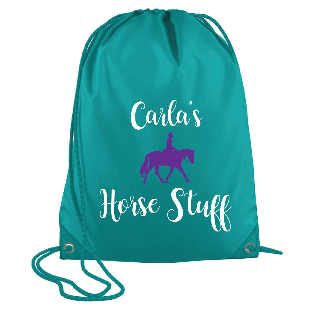 Personalised Equestrian Drawstring bag