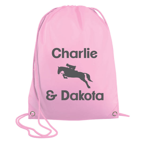 Personalised Jumping Drawstring Bag