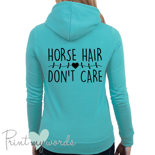 Horse Hair Don’t Care Hoodie – Funny Equestrian Horse Riding Hoodie