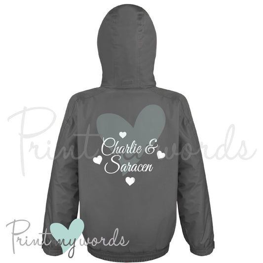 Personalised Waterproof Equestrian Jacket Coat Blouson - Hearts Design