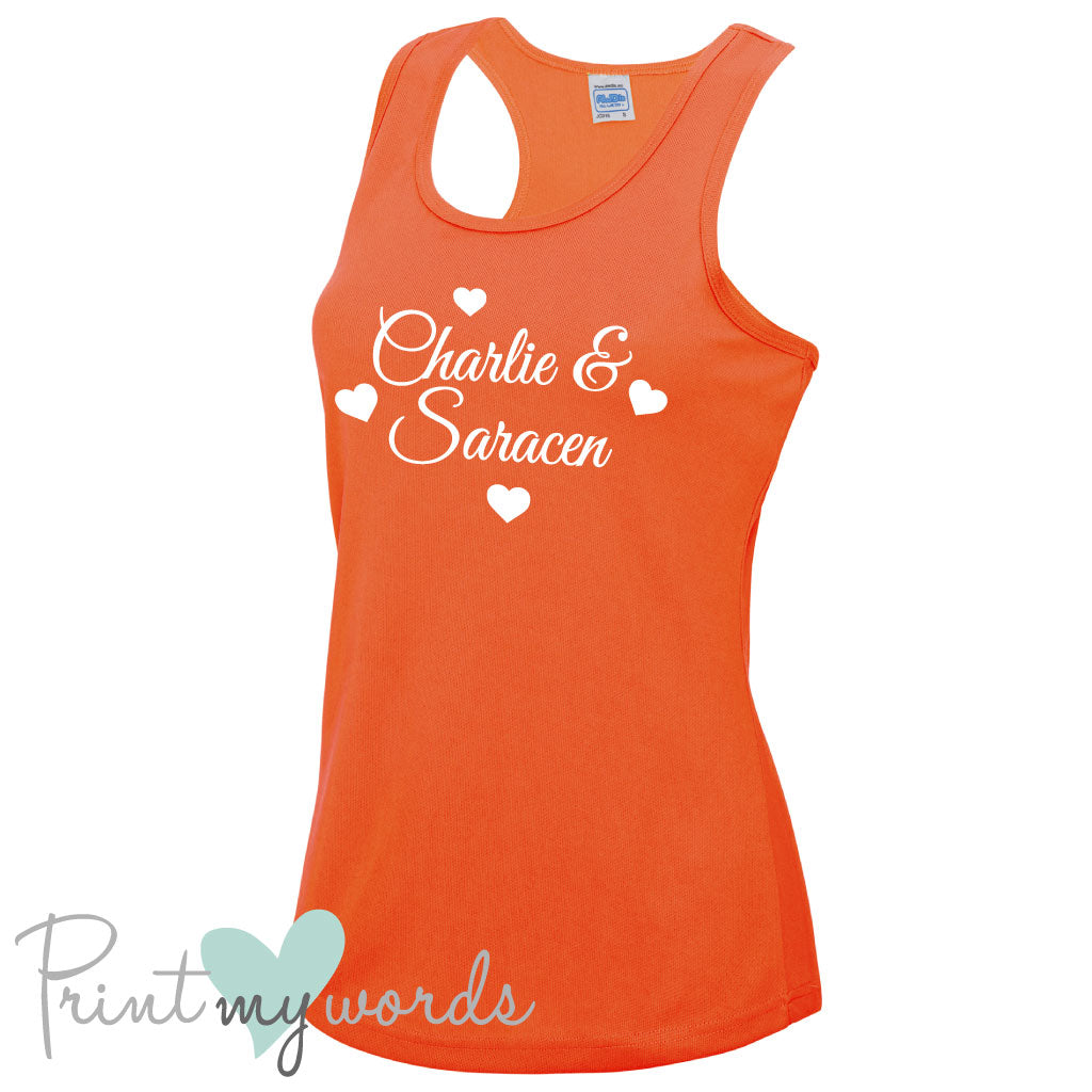 Ladies Hearts Personalised Equestrian Vest Top