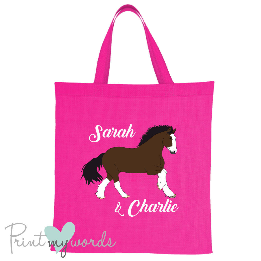 Personalised Heavy Horse Equestrian Tote Bag