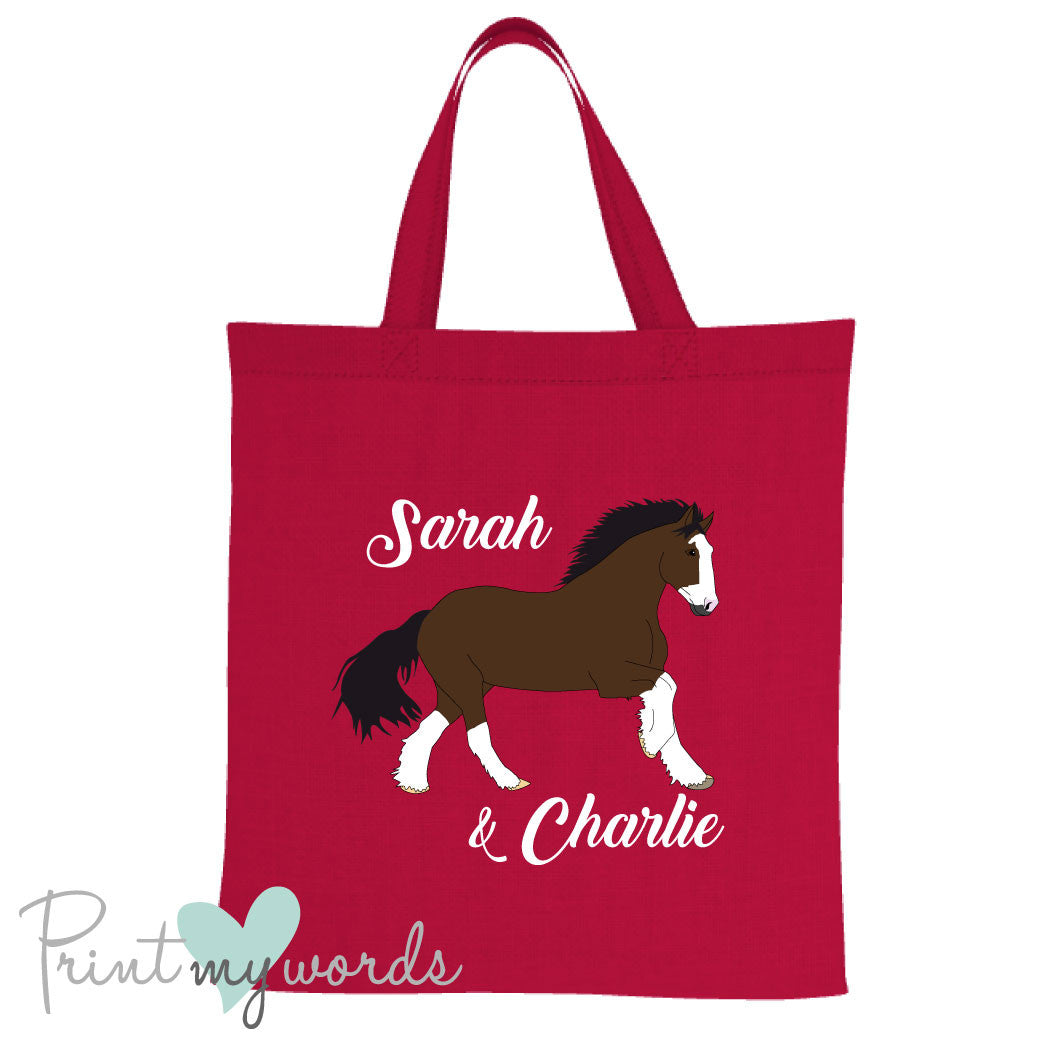 Personalised Heavy Horse Equestrian Tote Bag