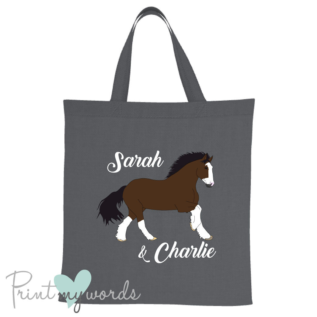 Personalised Heavy Horse Equestrian Tote Bag