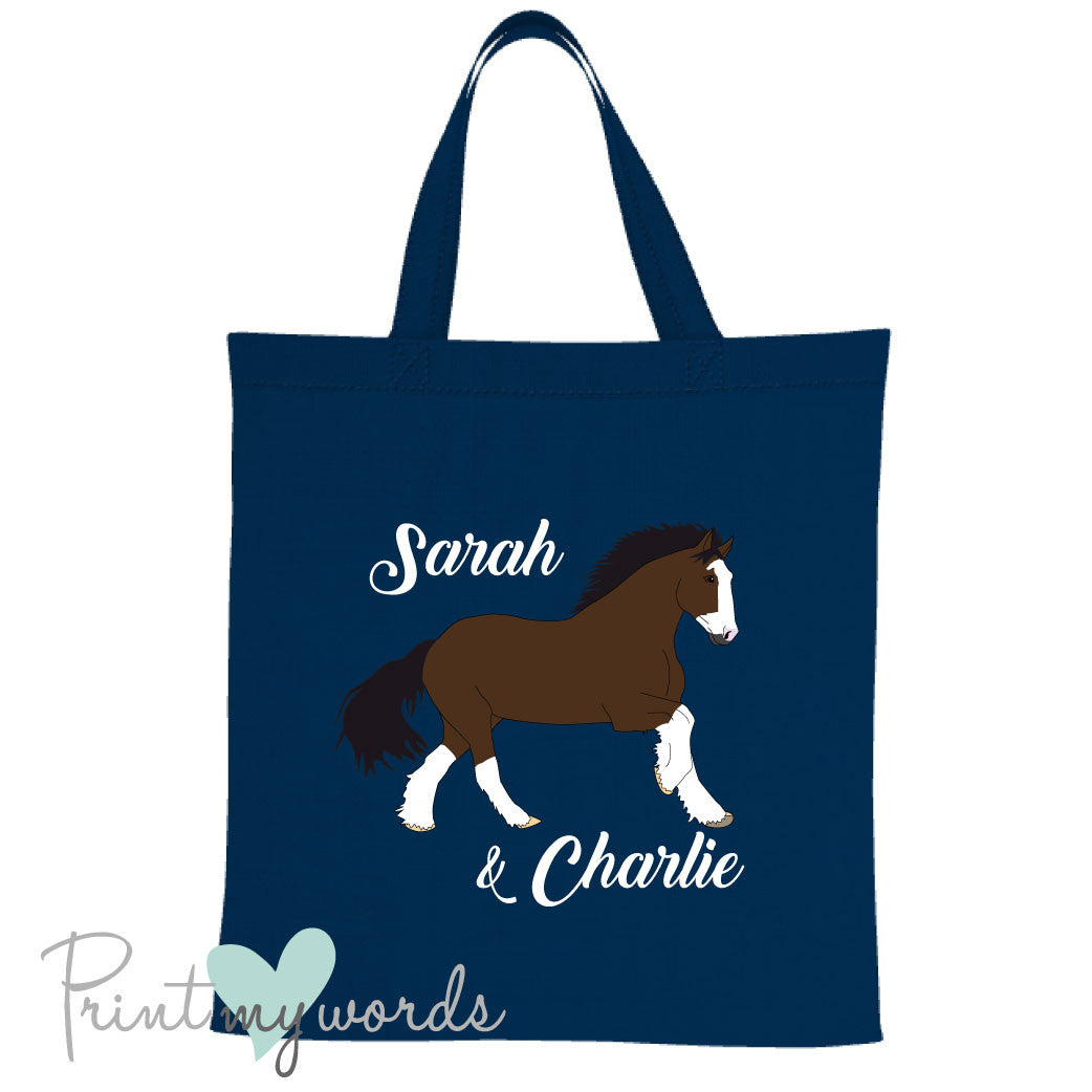 Personalised Heavy Horse Equestrian Tote Bag