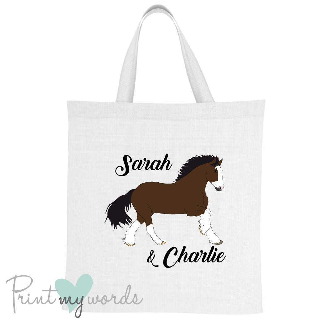 Personalised Heavy Horse Equestrian Tote Bag
