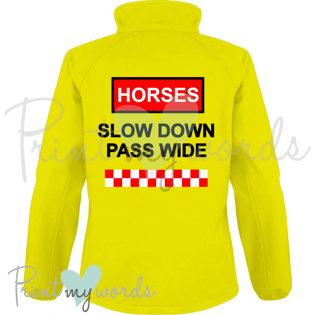 Soft Shell Body Warmer Gilet Jacket - HORSES SLOW DOWN