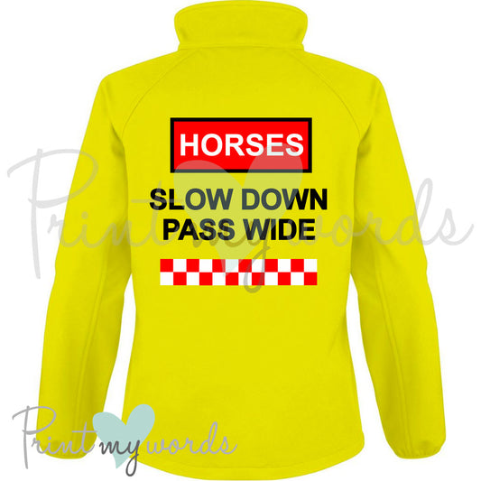 Soft Shell Body Warmer Gilet Jacket - HORSES SLOW DOWN