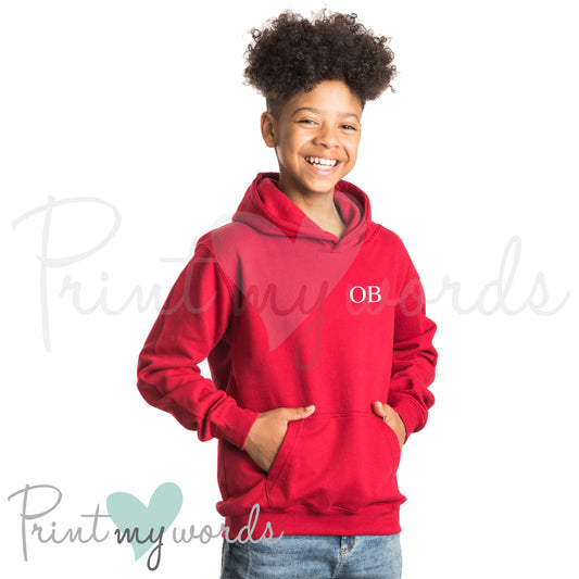 Children's Personalised Custom Hoodie - Initials Design