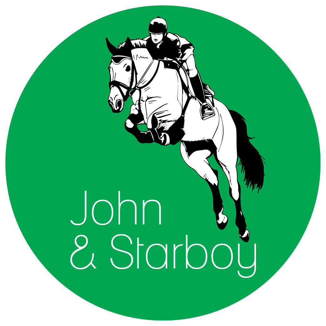 Personalised Show Jumping Horse Stickers - Pack of 10.