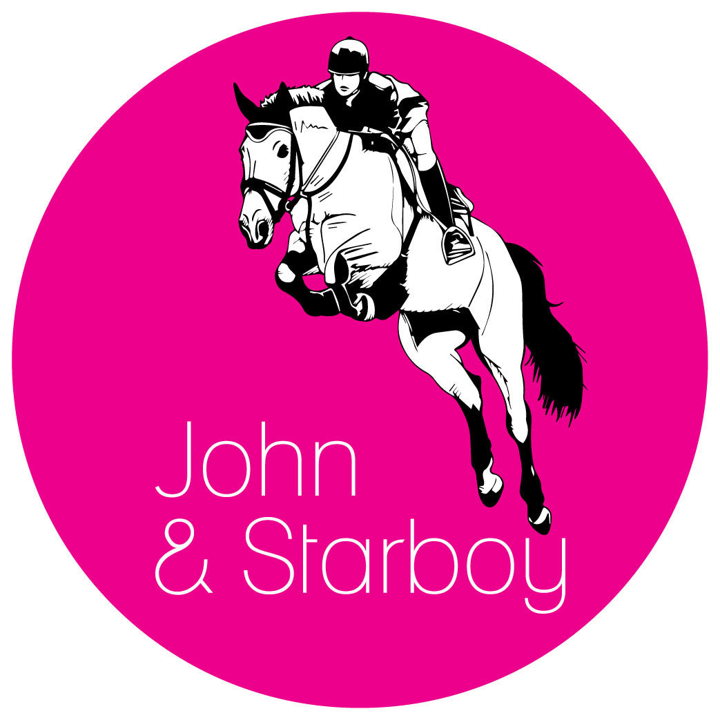 Personalised Show Jumping Horse Stickers - Pack of 10.