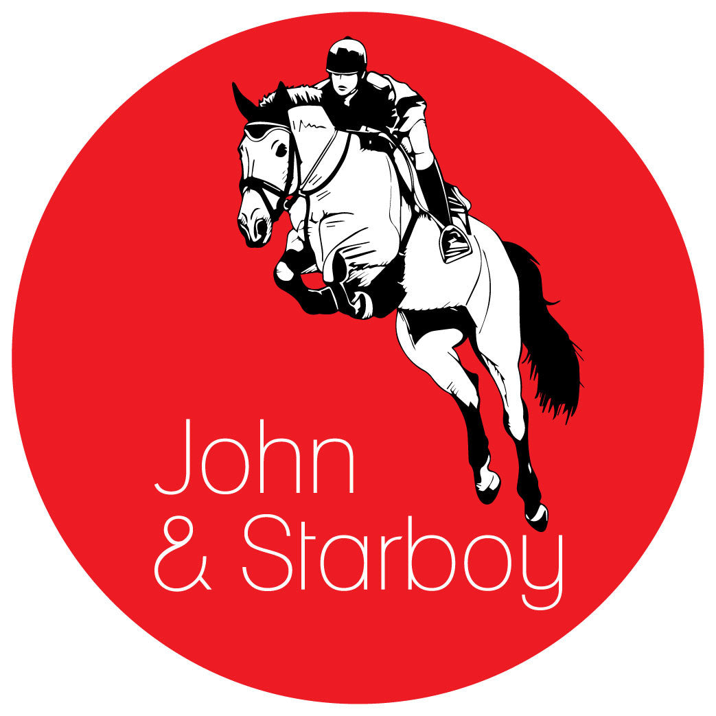 Personalised Show Jumping Horse Stickers - Pack of 10.