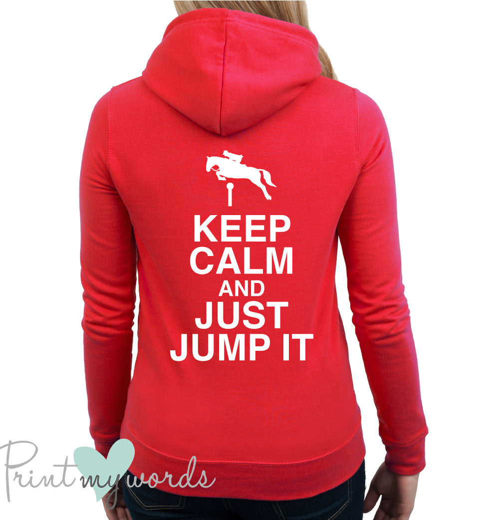 Equestrian Hoodie Keep Calm and Just Jump It Horse Riding Jumper