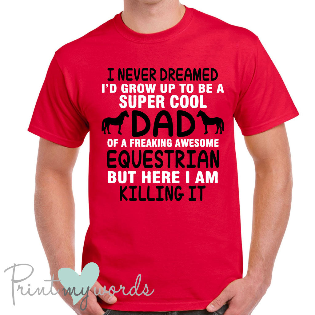 Men's Super Cool Dad Funny Equestrian T-Shirt Polo Shirt – My Words