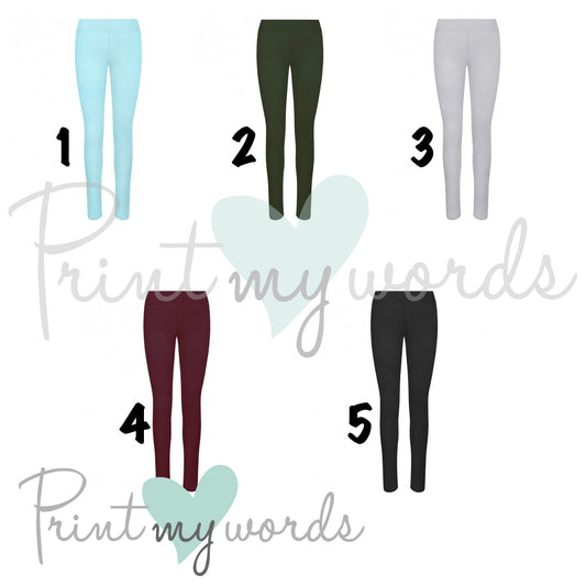 Ladies Personalised Everyday Mucker Leggings - Plodders Design