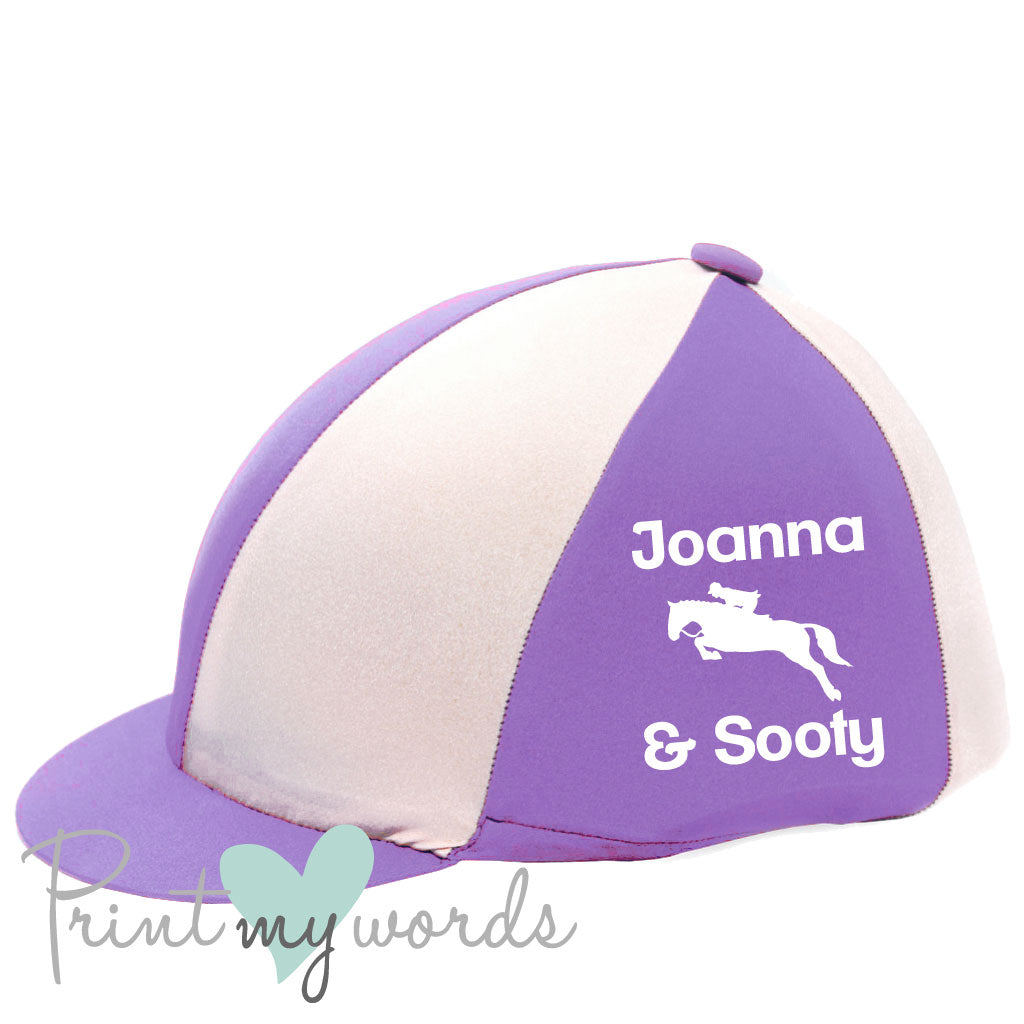 Personalised Jumping Lycra Hat Cover Silk