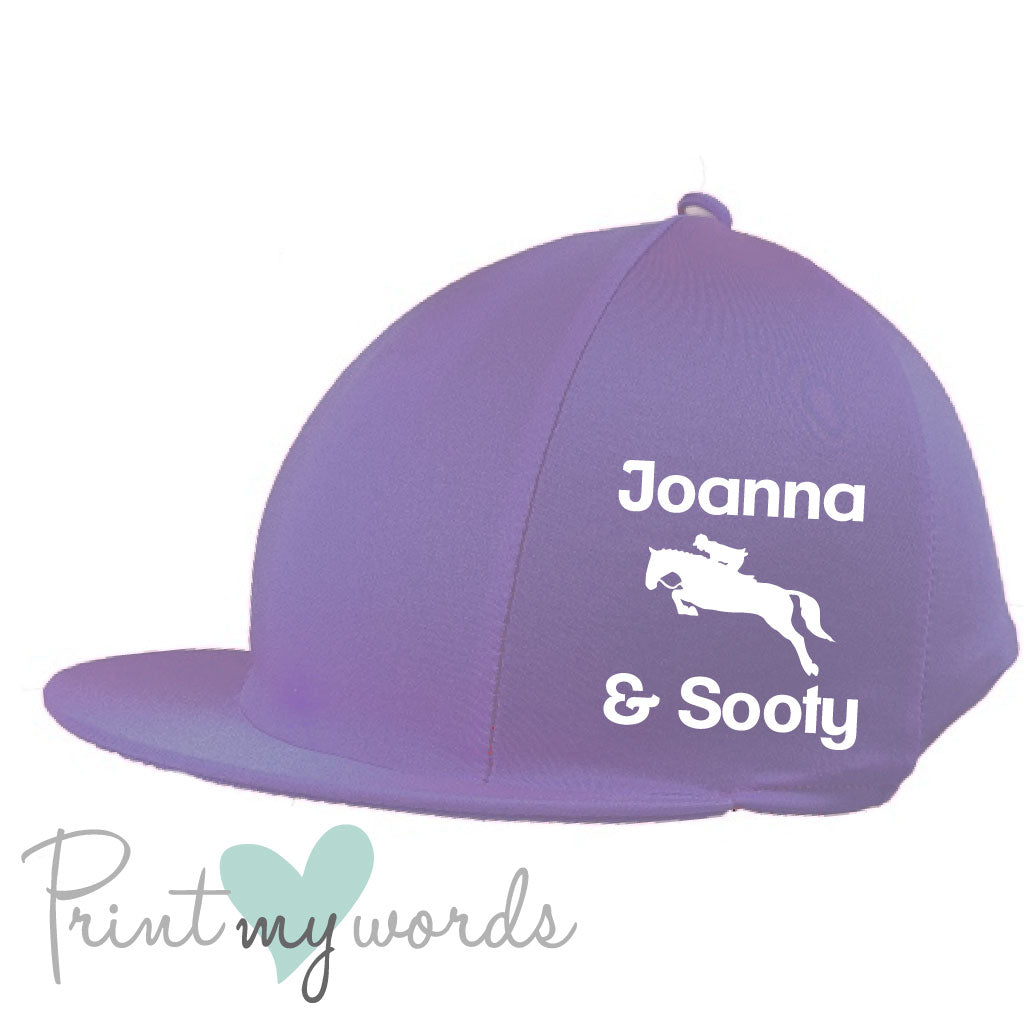 Personalised Jumping Lycra Hat Cover Silk