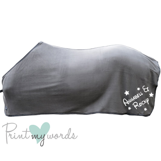Personalised Equestrian Horse HKM Cooler Fleece Rug - Magical Style