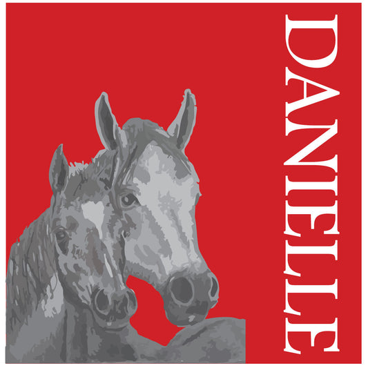 Personalised Mare and Foal Equestrian Stickers - Pack of 10.