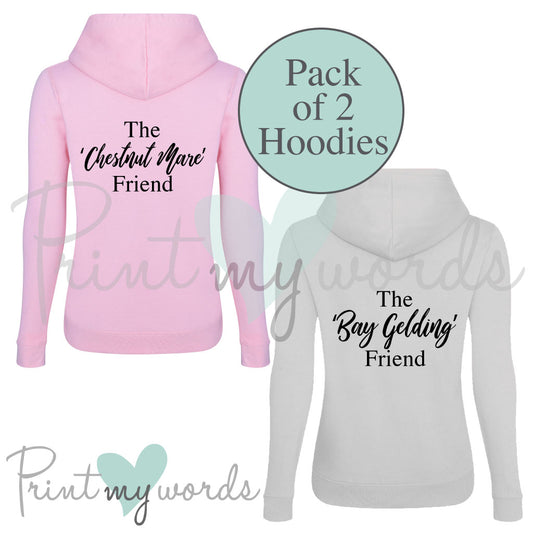 Funny Equestrian Horse Riding Pack of 2 Hoodies - Horse Friends