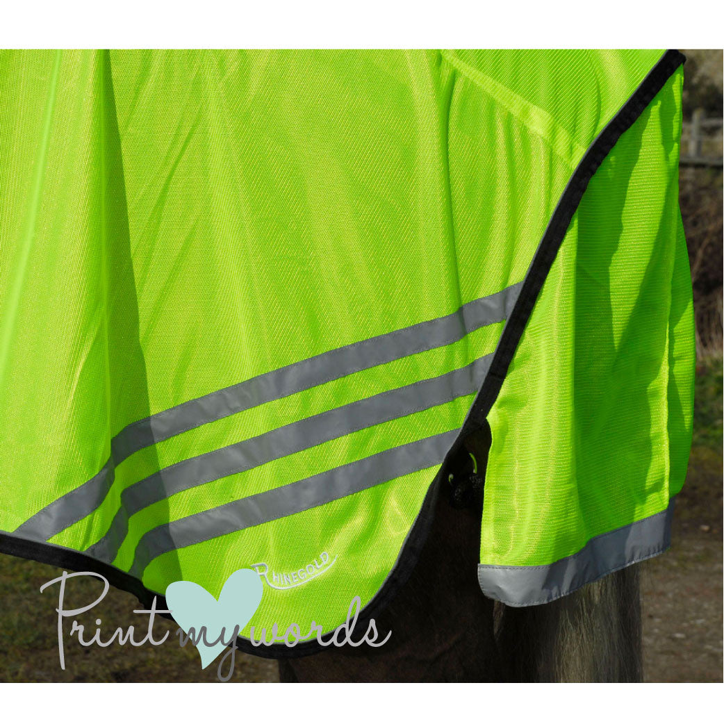 High Visibility Hi Vis Equestrian Horse Reflective 3/4 Length Cutaway Ride-On Rug