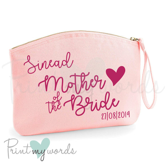 Personalised Hen Party Heart Make Up Bag - Mother of the Bride