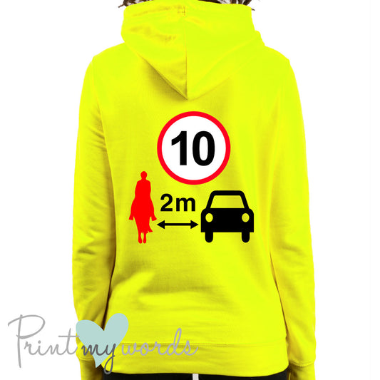 High Visibility Hi Vis Equestrian Neon Electric Hoodie - GIVE SPACE hi-viz