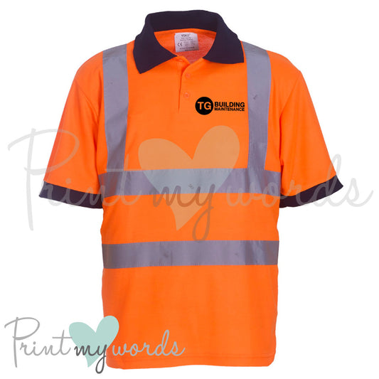 Personalised Hi Vis Workwear Polo Shirt