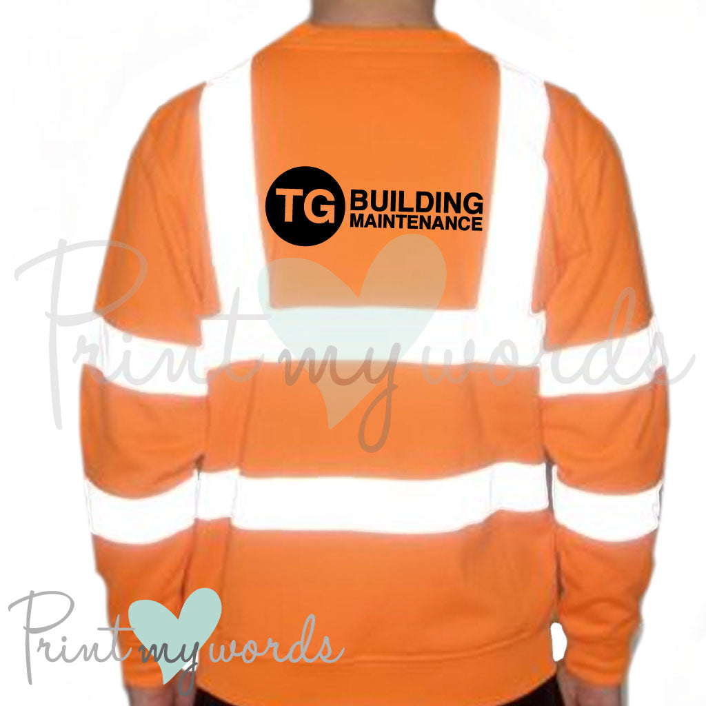 Personalised Hi Vis Workwear Sweatshirt