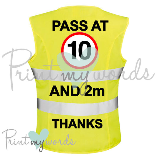 High Visibility Hi Vis Equestrian Reflective Vest Tabard Waistcoat PASS AT 10MPH AND 2M, THANKS hi-viz