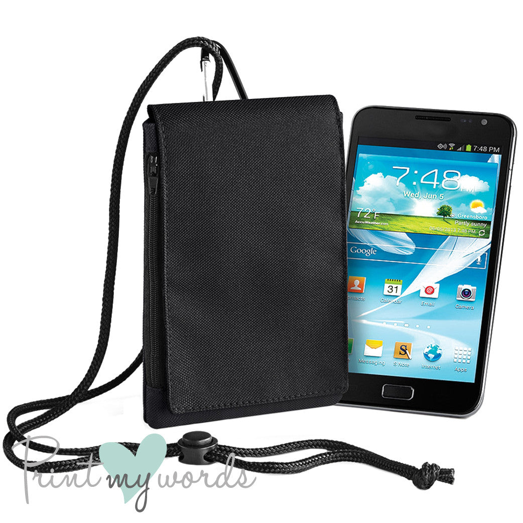 Personalised Write Your Own Message Phone Pouch Wallet